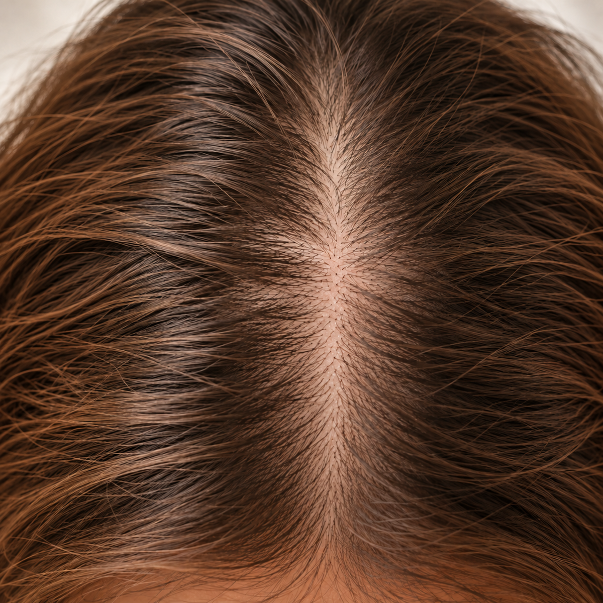 PCOS can cause hair thinning.